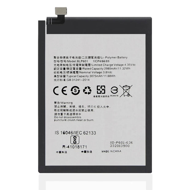 Batteria per OPPO BLP601 per A53 / A53S / A53T / A59 / F1S / BLP-601 da 2980MAH con KIT CACCIAVITI