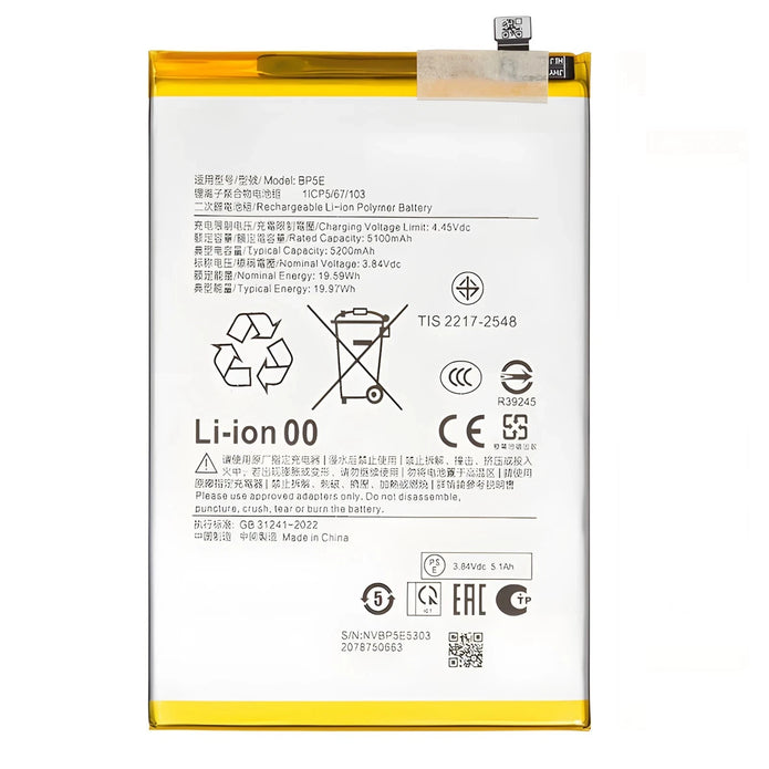 Batteria per XIAOMI Redmi A5 4G BP5E da 5200mAh con KIT CACCIAVITI