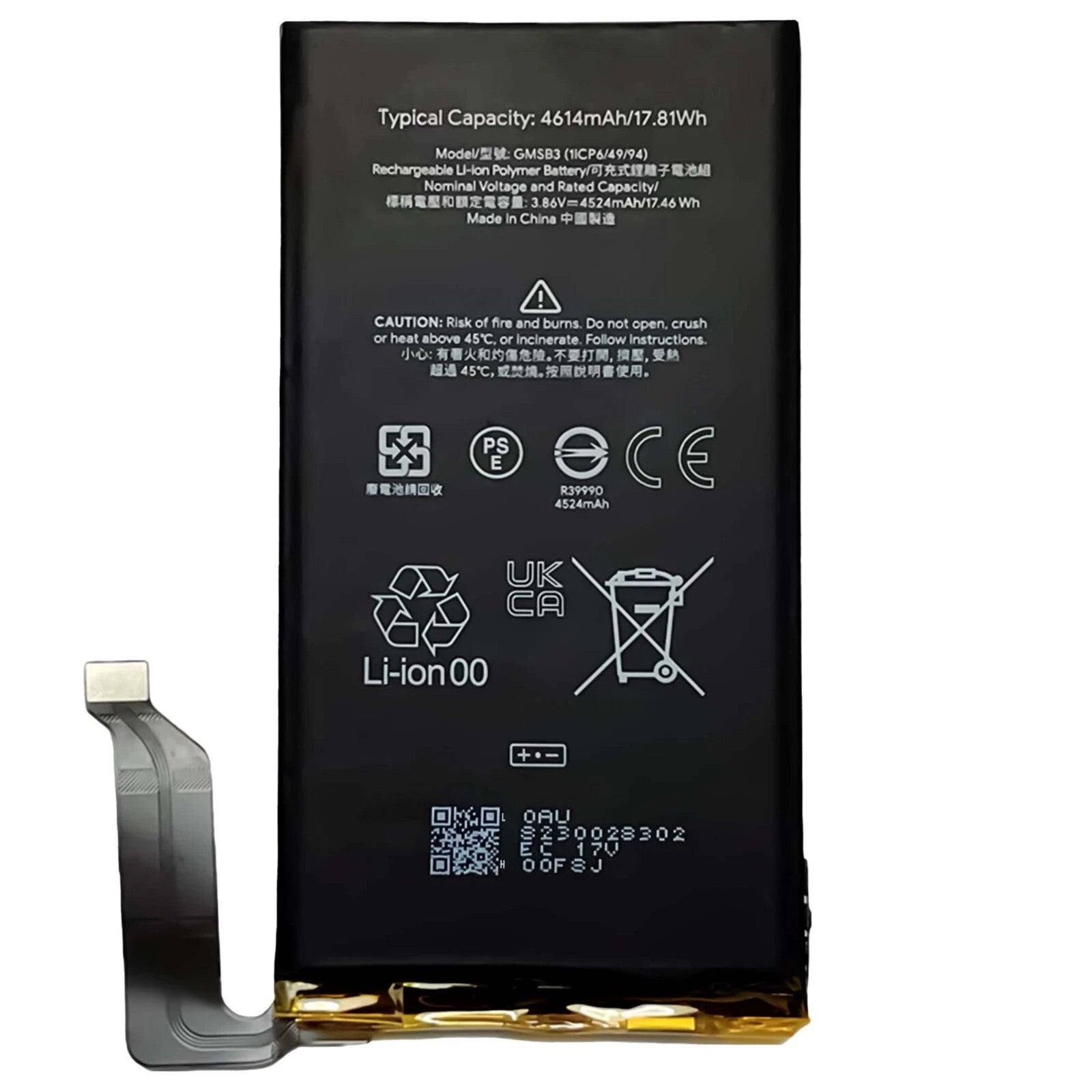 Batteria per GOOGLE PIXEL 6 GMS83 da 4614MAH con KIT CACCIAVITI