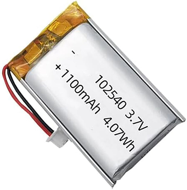 Batteria LIPO DIY 102540 3,7V DC 1.100mAh CONNETTORI 2P-PH