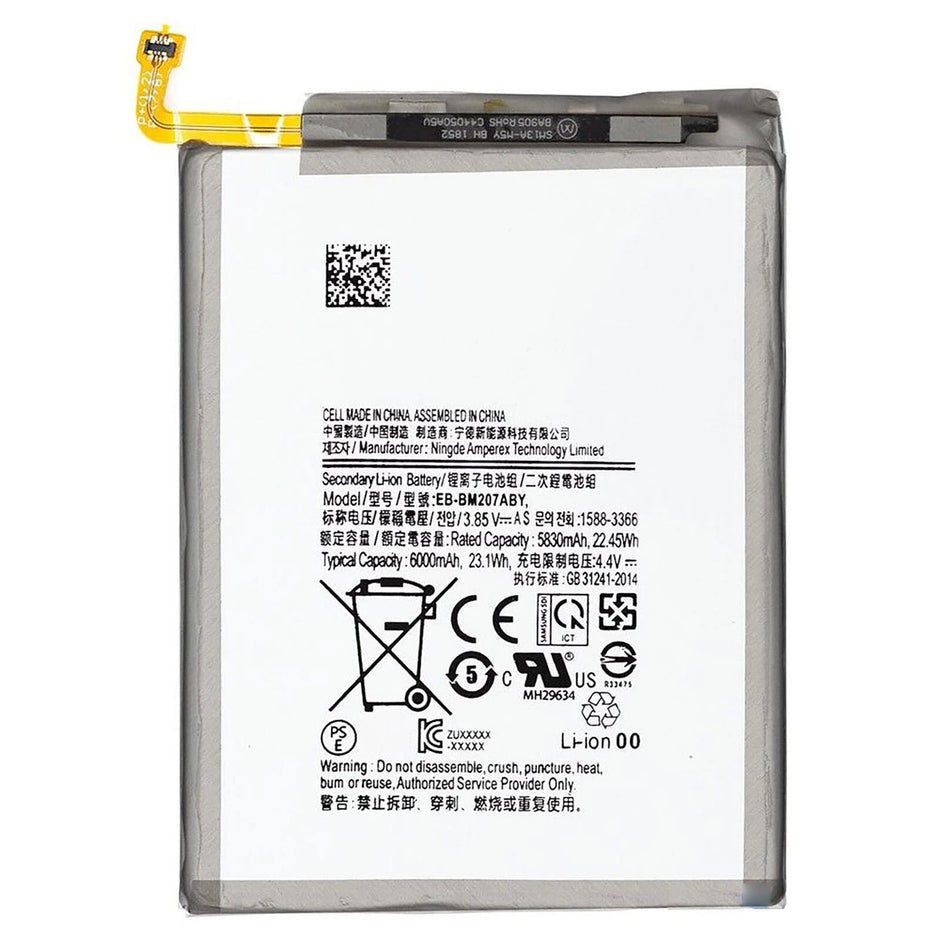 Batteria per Samsung Galaxy M21 / M30S / M31 EB-BM207ABY 6000MAH con KIT CACCIAVITI