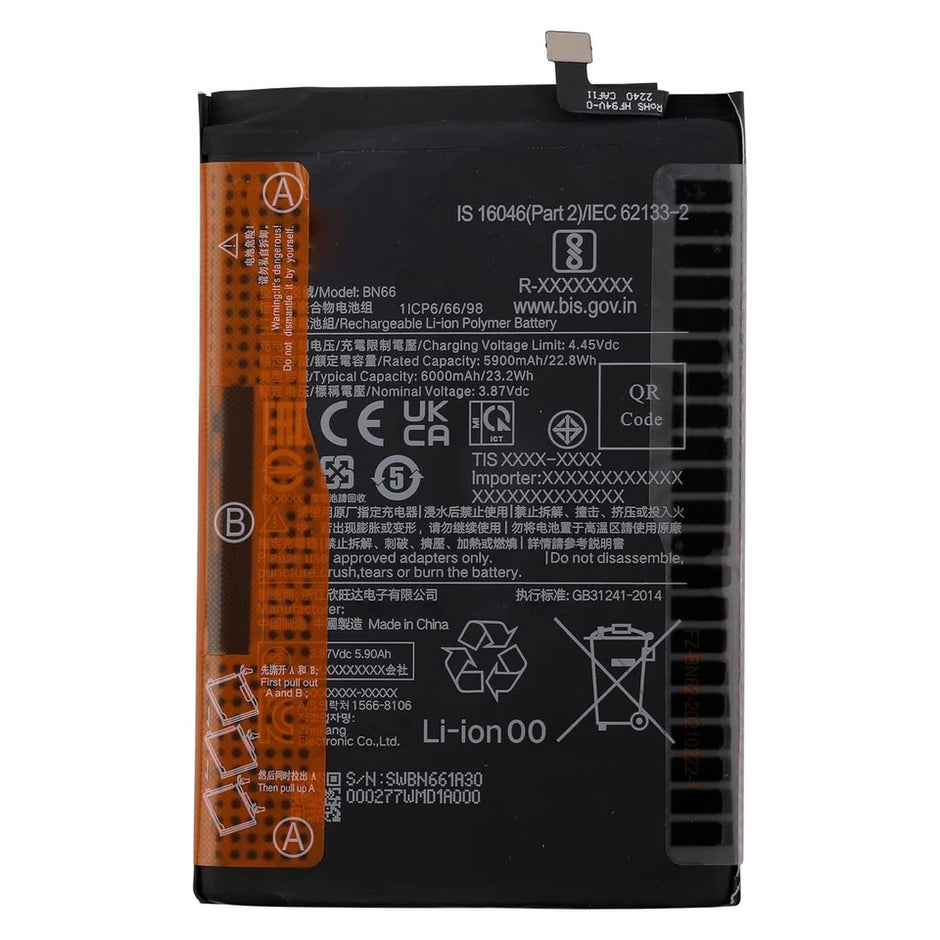 Batteria per XIAOMI BN66 POCO C40 da 6000MAH con KIT CACCIAVITI