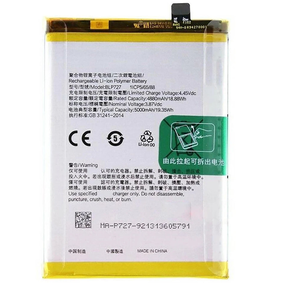 Batteria per OPPO BLP727 A9 2020 | A5 2020 da 5000MAH con KIT CACCIAVITI