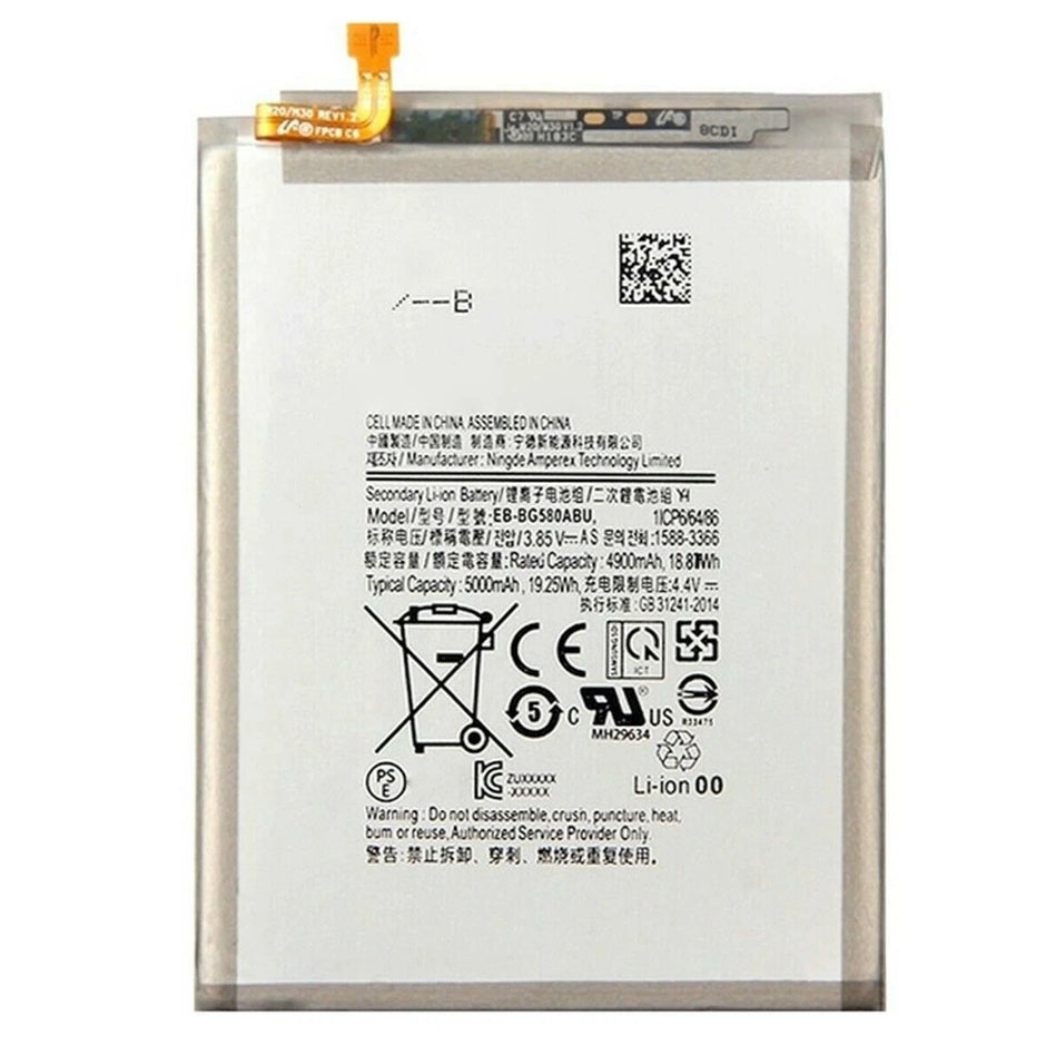Batteria per Samsung Galaxy M20 - M30  5000MAH EB-BG580ABU con KIT CACCIAVITI