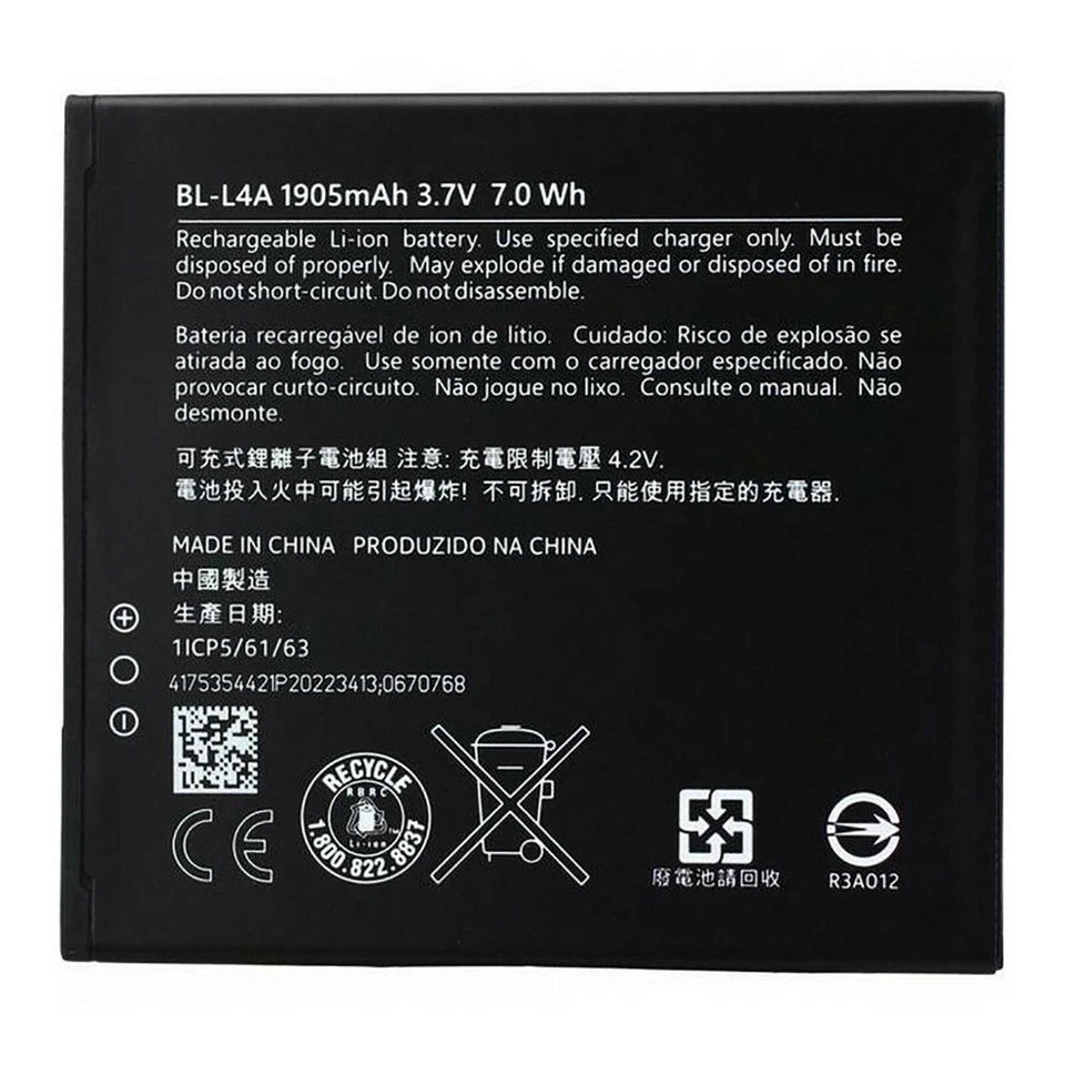 Batteria per NOKIA LUMIA 535 540 BL-L4A da 1905MAH con KIT CACCIAVITI
