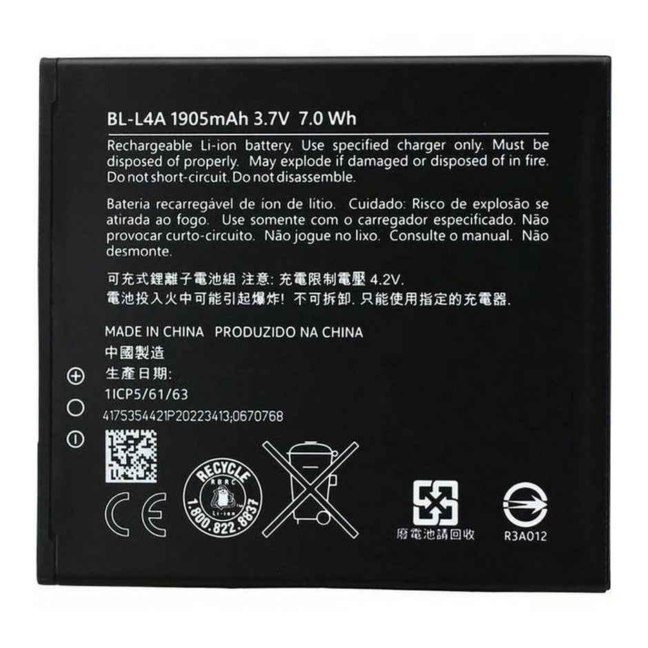 Batteria per NOKIA LUMIA 535 540 BL-L4A da 1905MAH con KIT CACCIAVITI