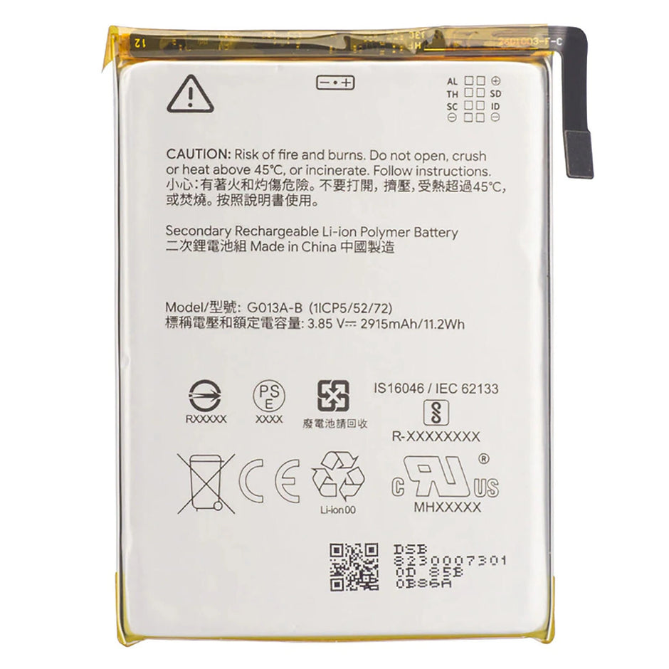 Batteria per HTC GOOGLE PIXEL 3 G013A-B da 2915MAH con KIT CACCIAVITI