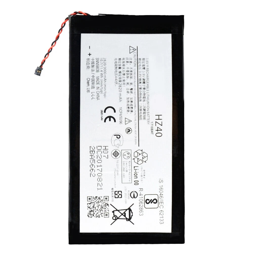 Batteria per MOTOROLA HZ40 MOTO Z2 PLAY DUAL XT1709 XT1710 da 3000mAh con KIT CACCIAVITI