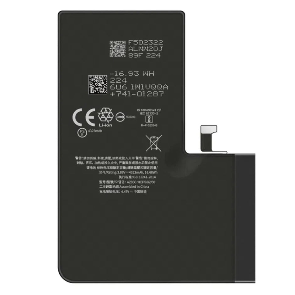 Batteria per Apple iPhone 14 PRO MAX da 4323mAh con KIT CACCIAVITI