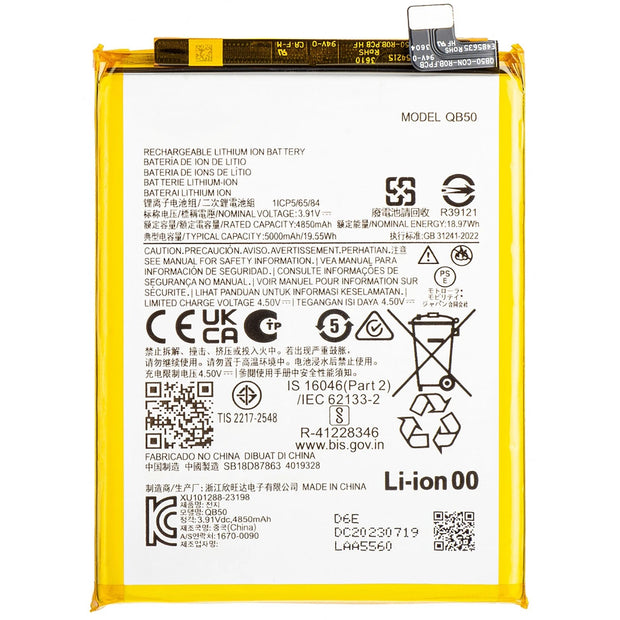 Batteria per MOTOROLA MOTO G84 (5G) - QB50 da 5000MAH XT2347 con KIT CACCIAVITI