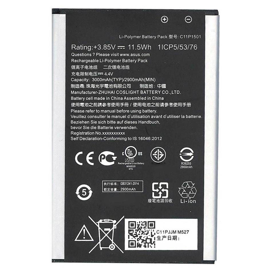 Batteria per ASUS ZENFONE 2 LASER ZE550KL C11P1501 3000MAH con KIT CACCIAVITI
