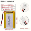 Batteria LIPO DIY 654060 3,7V DC 2.000mAh CONNETTORI 2P-PH