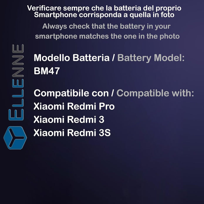 Batteria per XIAOMI REDMI MI PRO BM47 da 4000MAH con KIT CACCIAVITI