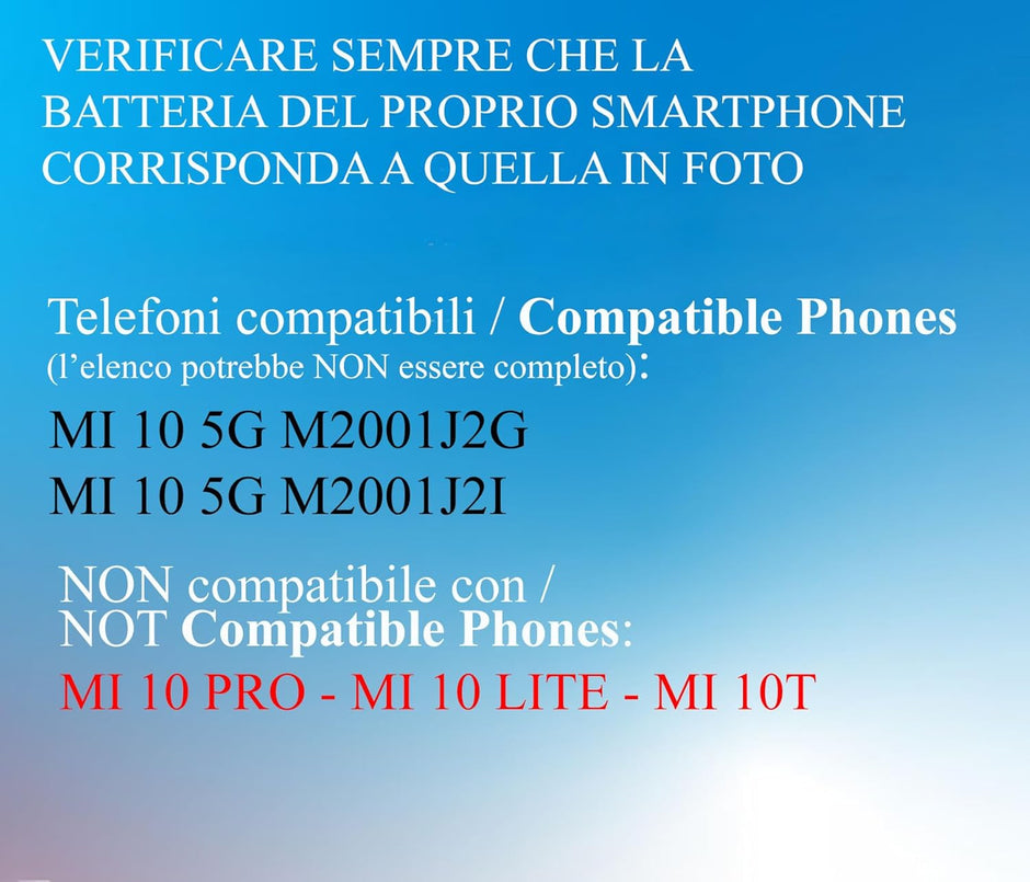 Batteria per XIAOMI REDMI MI 10 MI10 BM4N da 4780MAH con KIT CACCIAVITI