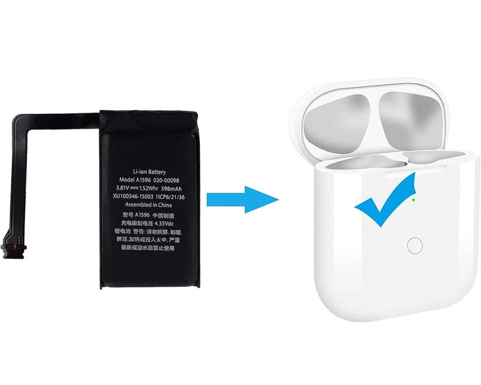Batteria per Custodia Apple AirPods Serie 1 / Serie 2 A1596 con KIT CACCIAVITI