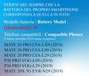 Batteria per Huawei MATE 20 PRO | P30 PRO HB486486ECW 4200MAH con KIT CACCIAVITI