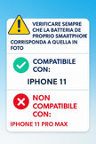 Batteria per Apple iPhone 11 da 3110mAh con KIT CACCIAVITI