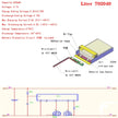 Batteria LIPO DIY 702040 3,7V DC 500mAh CONNETTORI 2P-PH