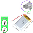 Batteria LIPO DIY 802540 3,7V DC 800mAh CONNETTORI 2P-PH