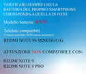 Batteria per XIAOMI REDMI NOTE 9S MI BN55 da 5020MAH con KIT CACCIAVITI