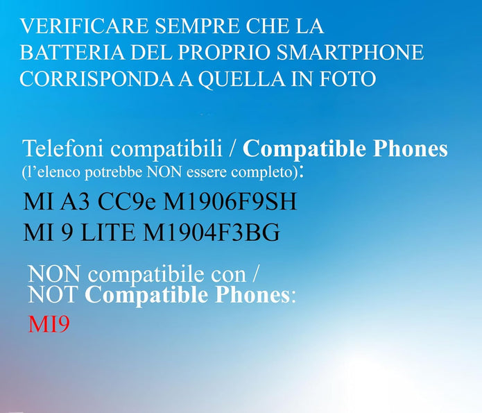 Batteria per XIAOMI MI 9 LITE | A3 BM4F da 4030MAH con KIT CACCIAVITI