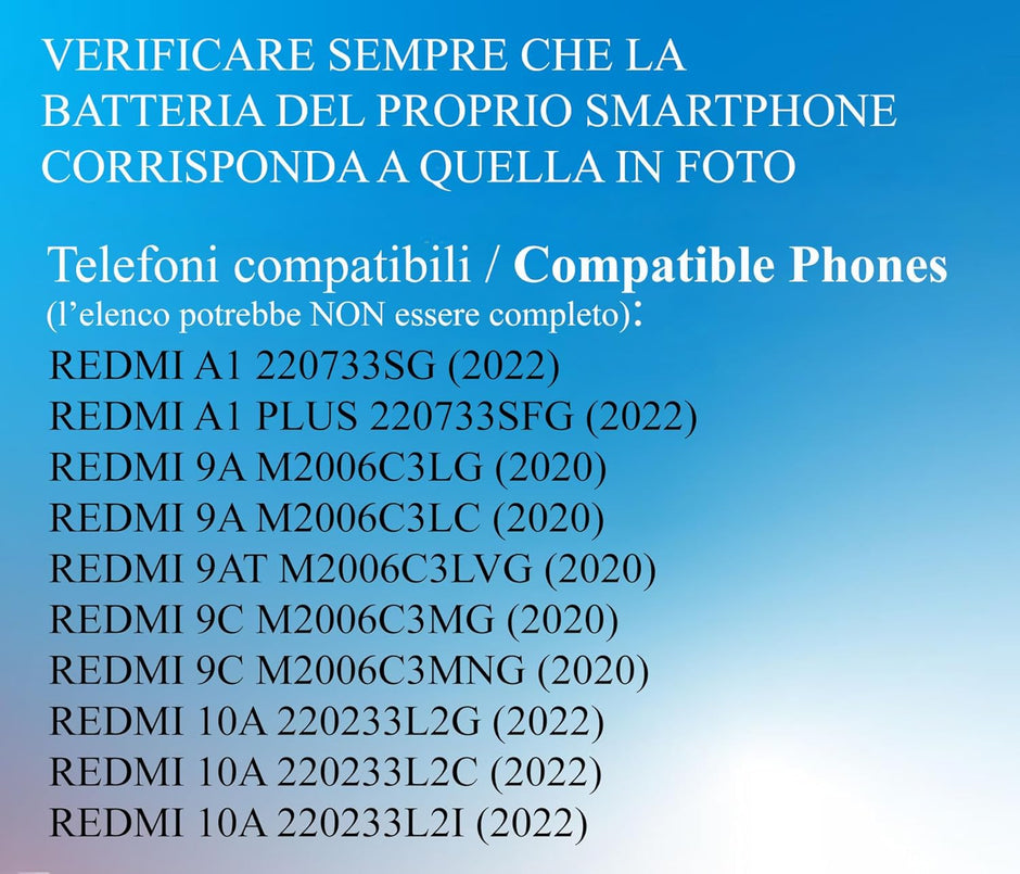 Batteria per XIAOMI REDMI 9C | 9A | POCO M2 PRO BN56 da 5000MAH con KIT CACCIAVITI
