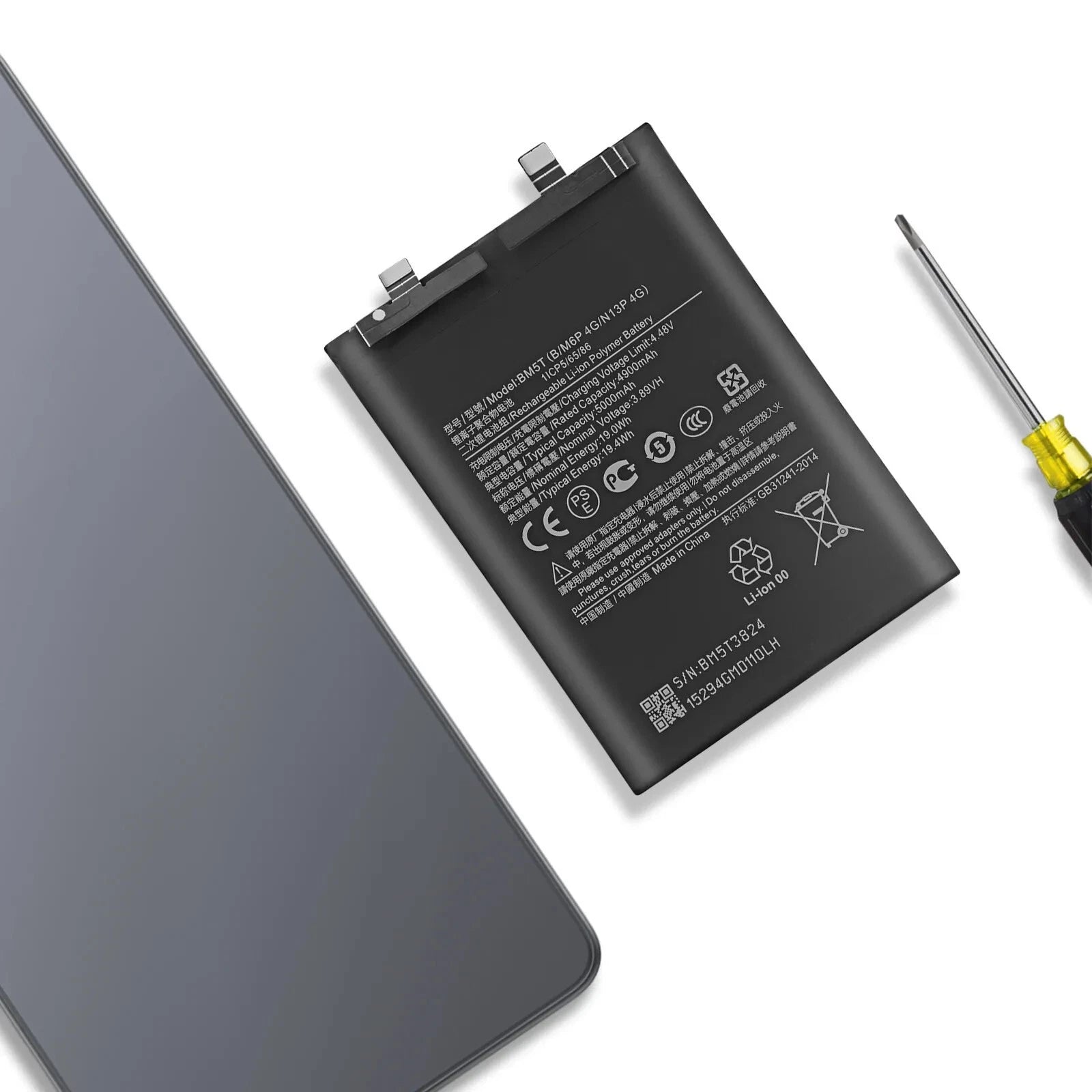 Batteria per XIAOMI 13T | 14T | NOTE 13 PRO | M6 PRO | X6 PRO | BM5T con KIT CACCIAVITI