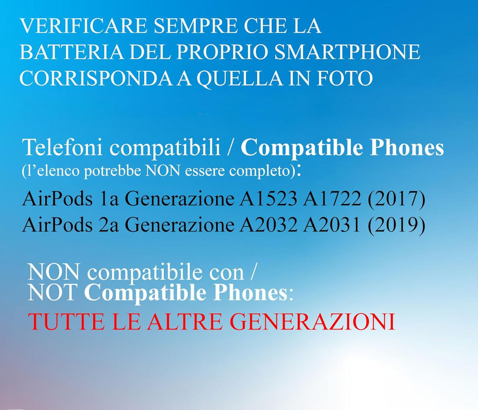 Batteria per Apple AirPods Serie 1 / Serie 2 A1602 con KIT CACCIAVITI