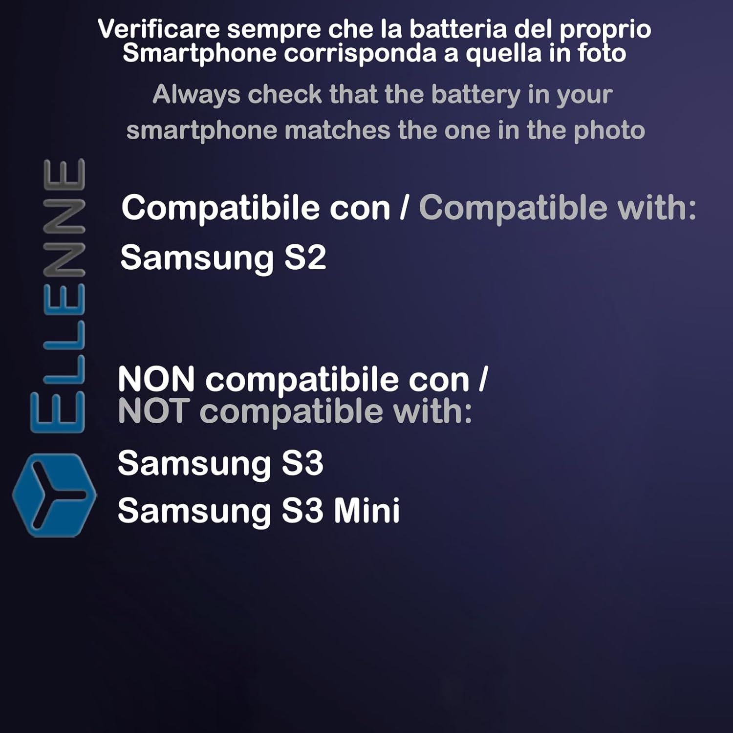 Batteria per Samsung Galaxy S2 i9100 da 1650mAh | CAPACITA PARI ORIGINALE