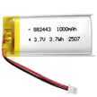Batteria LIPO DIY 882443 3,7V DC 1.000mAh CONNETTORI 2P-PH