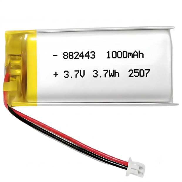 Batteria LIPO DIY 882443 3,7V DC 1.000mAh CONNETTORI 2P-PH