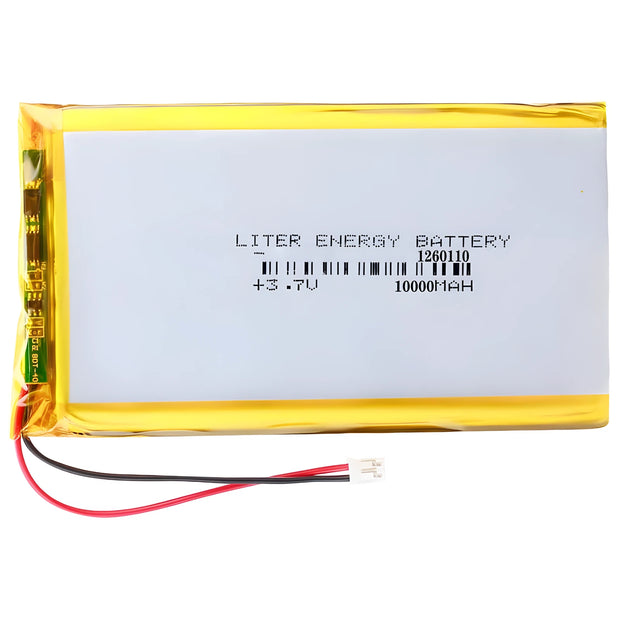 Batteria LIPO DIY 1260110 3,7V DC 10.000mAh CONNETTORI 2P-PH