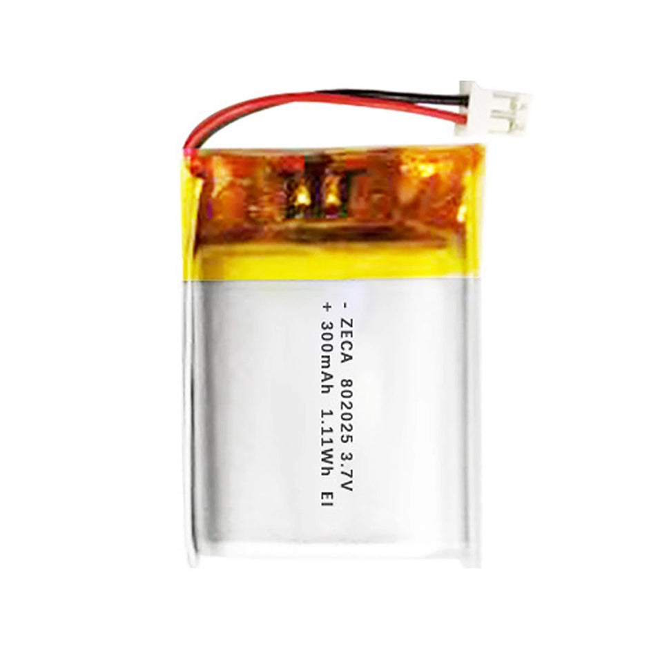 Batteria LIPO DIY 802025 3,7V DC 300mAh CONNETTORI 2P-PH