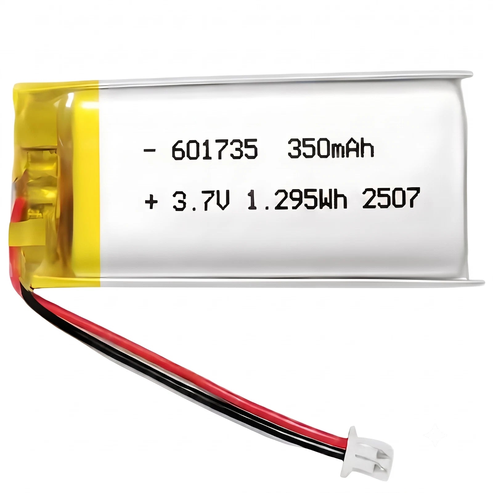 Batteria LIPO DIY 601735 3,7V DC 350mAh CONNETTORI 2P-PH