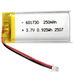 Batteria LIPO DIY 601730 3,7V DC 250mAh CONNETTORI 2P-PH