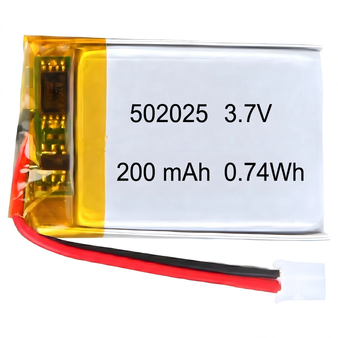 Batteria LIPO DIY 502025 3,7V DC 200mAh CONNETTORI 2P-PH