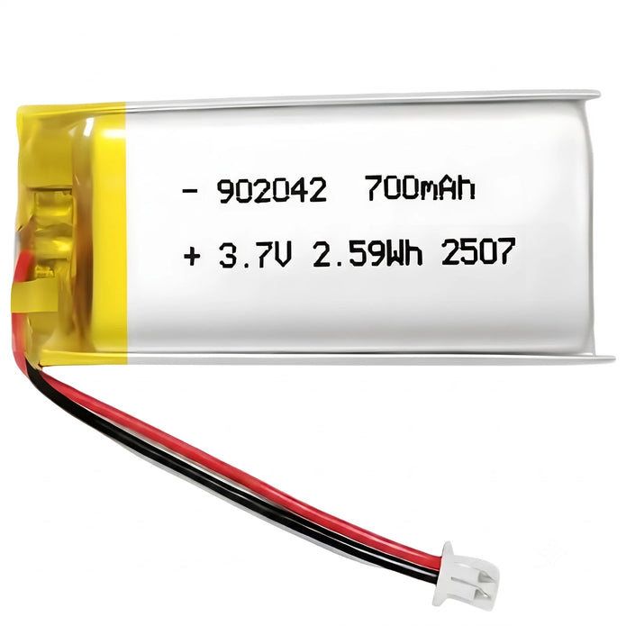 Batteria LIPO DIY 902042 3,7V DC 700mAh CONNETTORI 2P-PH