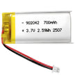 Batteria LIPO DIY 902042 3,7V DC 700mAh CONNETTORI 2P-PH