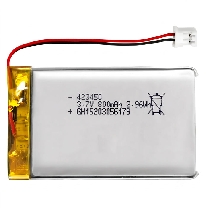 Batteria LIPO DIY 423450 3,7V DC 800mAh CONNETTORI 2P-PH